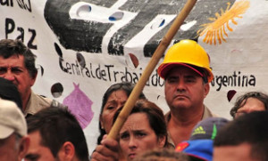 Generalstreikdemo in Buenos Aires am 24.2.2016