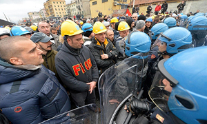 Genua, 28.1.2016 - der beginn der Werksbesetzung bei ILVA