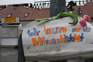 Antirassistische Kundgebung in Bauzen am 21.2.2016, Bild: addn