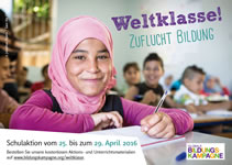 Globale Bildungskampagne: Aktionswoche „Weltklasse! Zuflucht Bildung“ vom 25. bis 29. April 2016