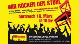 [16.3.16] Wir rocken den Stuhl! Solidaritätsfest für die XXXL-Beschäftigten Mannheim