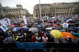 Lehrerdemo Budapest 15.3.2016