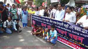 Rana Plaza 3 Jahresdemo in Bangladesch - mit Waisenkindern qm 24.4.2016