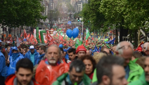 Demonstration gegen Loi Peeters am 24.5.2016 in Brüssel
