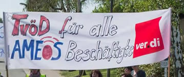 Streik beim Ameos-Klinikum in Osnabrück am 24.05.2016, Foto ver.di Weser-Ems