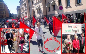 Gewerkschaftsdemonstration Oslo am 1. Mai 2016