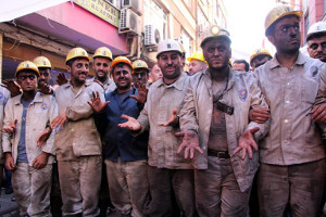 Zonguldak/ Türkei, 14. Juli 2016: Bergabreiter protestieren gegen geplante Privatisierung (sendika.org)