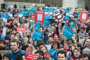 Umsonst demonstriert: Assistenzärzte in London am 16.8.2016