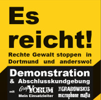 Es reicht! Rechte Gewalt stoppen in Dortmund und anderswo! Demo am 24. September 2016