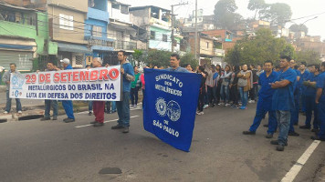 Streik in Osasco am 29.9.2016 - die Metallgewerkschaft im Gewerkschaftsbund FS mobilisiert - im Gegensatz zum Verband