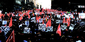 Demonstration gegen Verfassungsreform in Rom 15.8.2016