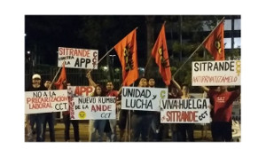 Streikende E-Werker in Asuncion am 28.11.2016
