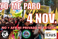 Proteste gegen Altersarmut in Chile am 4.11.2016