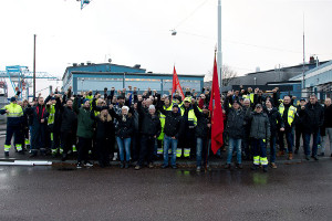Göteborg: größter Hafen Skandinaviens wird bestreikt (November 2016, Hamn4an)
