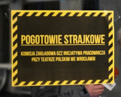 Protest gegen entlassungen am Theater von Wroclaw im Dezember 2016
