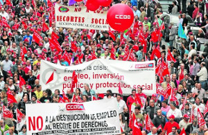 Die Opposition in den CCOO auf der Madrider Demonstration am 19. Dezember 2016