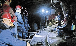 Besetzung der Mine Santa Ana Südchile seit 5.12.2016, hier nach einem Monat