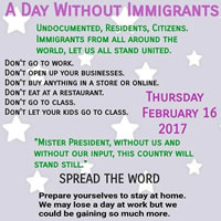 Tag ohne MigrantInnen in den USA am 16.2.2017