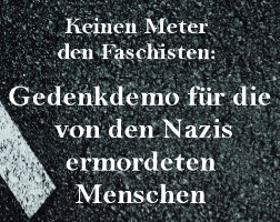 Keinen Meter den Faschisten: Gedenkdemo für die von den Nazis ermordeten Menschen (Dessau, 11. März 2017)