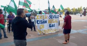 Protest der Entlassenen bei Ikea Sevilla im Januar 2017