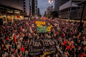 Die Demonstration in Belo Horizonte am 15.3.2017 gegen die Rentenreform der brasilianischen Regierung war die grösste seit vielen Jahren, über 100.000 Menschen beteiligten sich