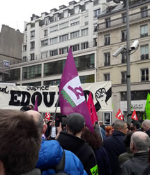 Gedenkveranstaltung für Edouard L. am 15.3.2017 in Paris - Foto von Bernard Schmid