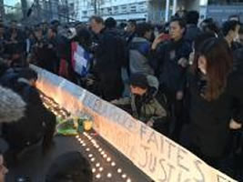 28.3.2017: Protest gegen Polizeigewalt in Paris