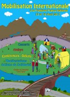 Mobilisierungsplakat für die Aktionen an der französisch-italienischen Grenze am 16. und 17.4.2017