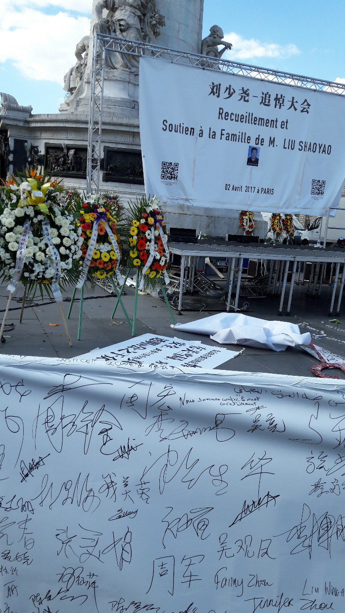 Foto von Bernard Schmid von den Protesten gegen die Pariser Polizei am Sonntag, den 2. April 17 in Paris - wir danken!