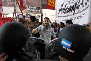 6.4.2017 Generalstreik in Argentinien - überall waren die LehrerInnen ein wesentlicher Bestandteil der aktiven Proteste