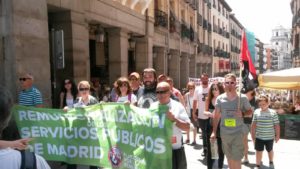 Demo für Rekommunalisierung in Madrid am 4.6.2017: keine Massenmobilisierung