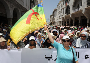 Demonstration in Rabat am 11.6.2017 - die grösste seit langem - es geht über die Solidarität mit den rif-Protesten weit hinaus