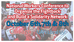 Plakat US Basis-Gewerkschaftstreffen Oktober 2017 Chicago