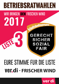 BR-Wahl UPS Hannover: Neuwahlen am 18. und 19.09.2017, Liste ver.di-Frischer Wind