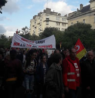 Paris, gestrige Mobilisierung: Abordnung aus der Automobilindustrie. Foto von Bernard Schmid vom 12.9.2017