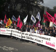 Paris gestern: Union syndicale Solidaires. Foto von Bernard Schmid vom 12.9.2017
