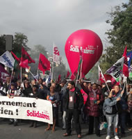 Paris gestern: Union syndicale Solidaires. Foto von Bernard Schmid vom 12.9.2017