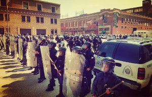 Demo gegen Freispruch für Todesschützen - Polizeiaufmarsch St. Louis am 16.9.2017