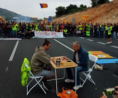 Kataloniens Bürger auf der Straße am 3.10.2017