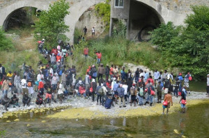 Flüchtlingsprotest in Ventimiglia