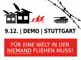 Landesweite Demonstration am 9. Dezember 2017 in Stuttgart: „Für eine Welt, in der niemand fliehen muss!“