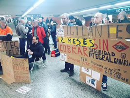 Sicherheitskräfte der Madrider U-Bahn werden nicht bezahlt und dürfen nicht einmal streiken - aber protestieren