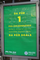 Polizeikongress 2018: Protest mit Adbusting am Alex 