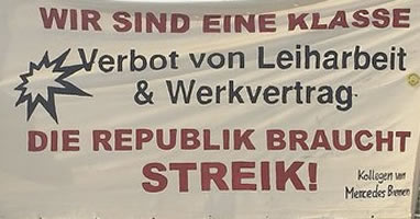 [Protest am 16.2.18 in Emden] Gegen Leiharbeit, Werkverträge und prekäre Arbeit bei VW im Emden und weltweit! Für die Übernahme aller Leiharbeiter bei VW! Freiheit für den Kollegen Fu Tianbo!