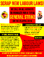 Streikplakat Numsa 25.4.2018