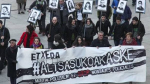 Solidaritätsaktion mit den angeklagten von Altsasu: 375 Jahre ins Gefängnis wegen einer Kneipenschlägerei?