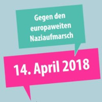 Mobilisierungsplakat gegen Nazidemo in Dortmund am 14.4.2018