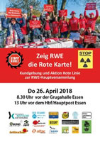 26.04.2018: Zeig RWE die Rote Karte! Kundgebung und Aktion Rote Linie zur RWE-Hauptversammlung