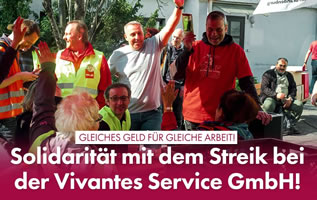 Solidarität mit dem Streik bei Vivantes-Servicetochter VSG