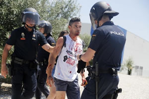 17. Juli 2018: Zweiter Streiktag bei Amazon Madrid: Polizeiüberfall!